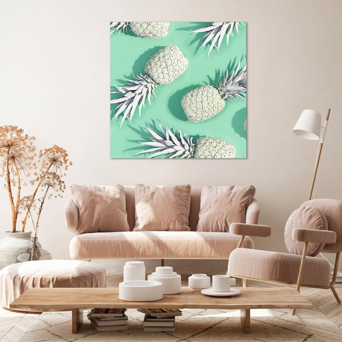 Quadro em tela - Vão muito bem com a hortelã - 60x60 cm