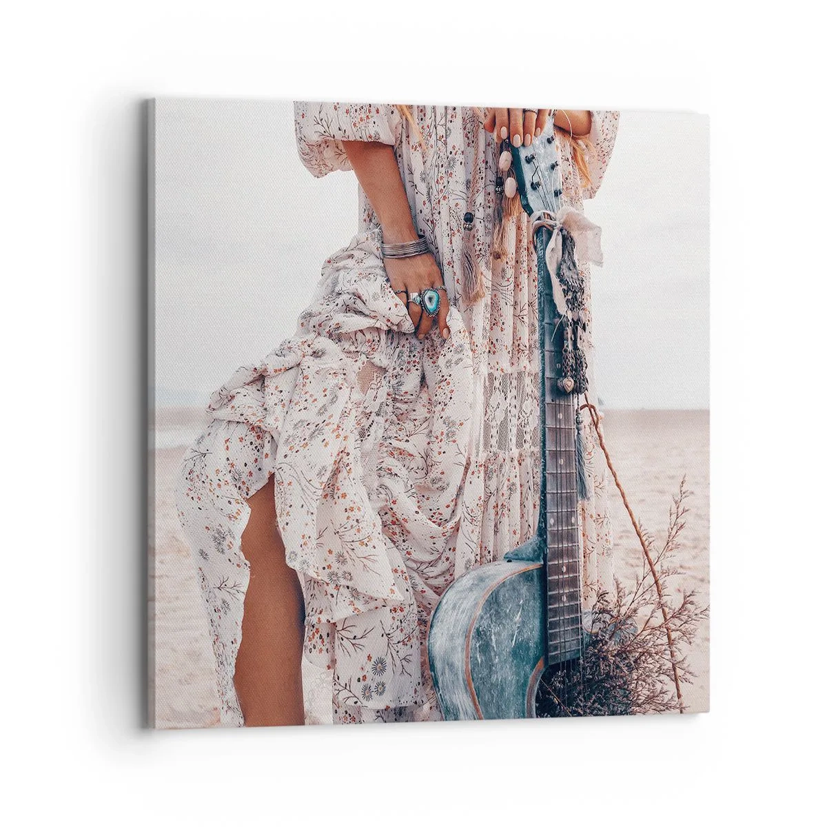 Quadro em tela - Flores a caminho - 70x70 cm