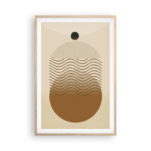 Pôster com moldura de carvalho claro - Sobre a origem das figuras geométricas - 61x91 cm