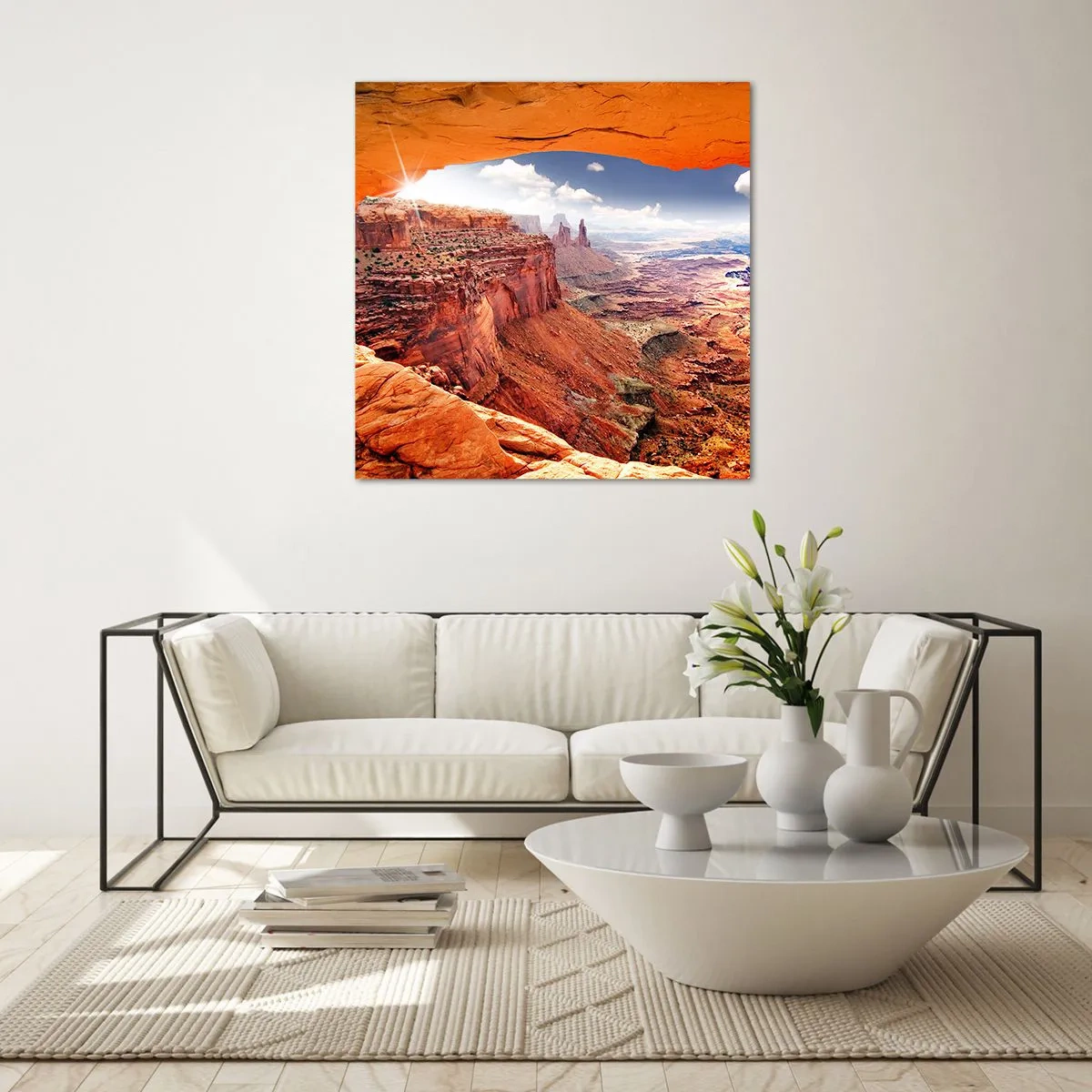 Quadro em vidro - Esculpido pela própria natureza - 40x40 cm