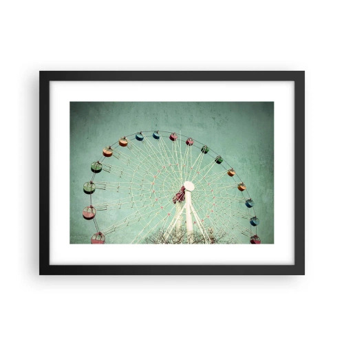 Pôster com moldura preta - Diverte-te - 40x30 cm