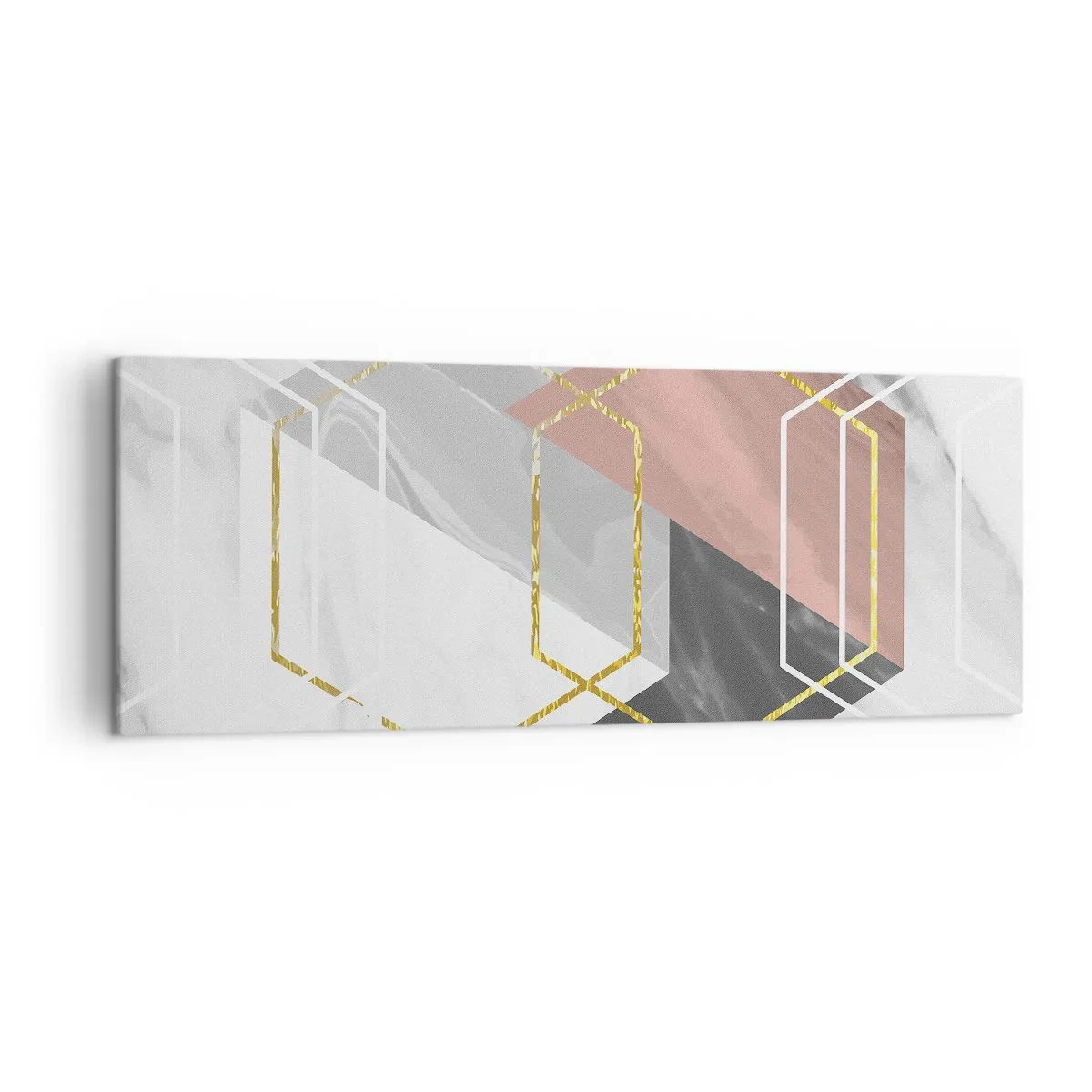 Quadro em tela - Composição em cadeia - 140x50 cm