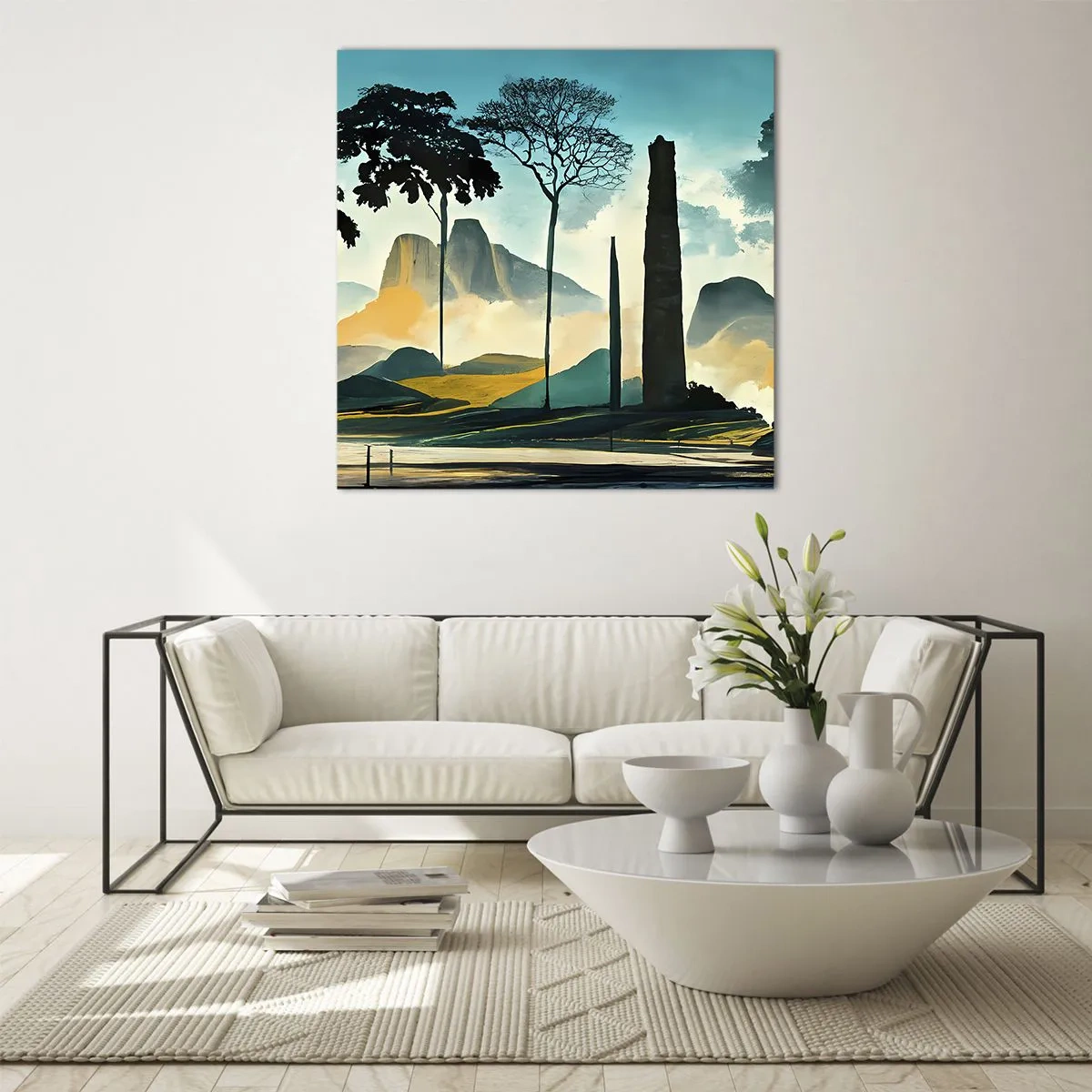 Quadro em vidro - Cada vez mais alto - 50x50 cm