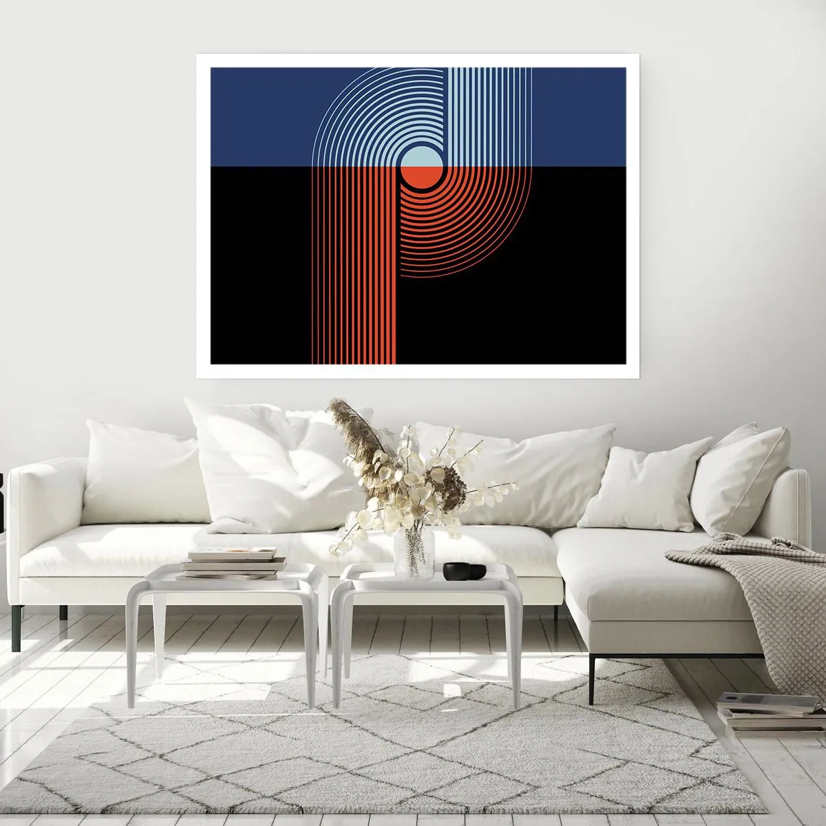 Pôster - Num abraço geométrico - 91x61 cm