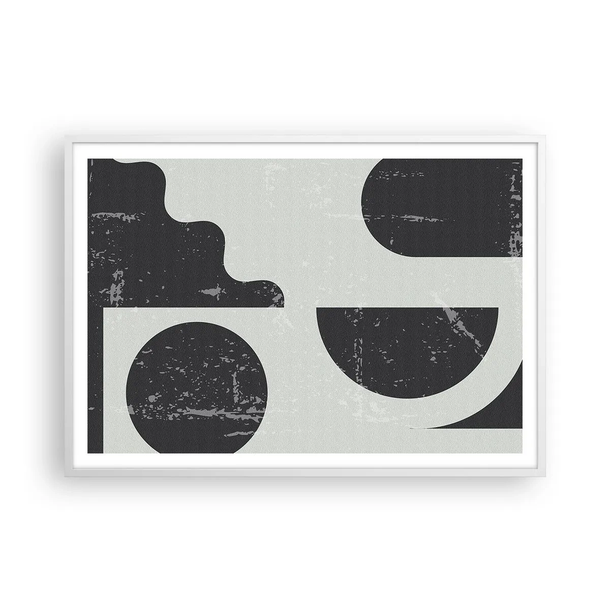 Pôster em moldura branca - Composição acima e abaixo - 100x70 cm