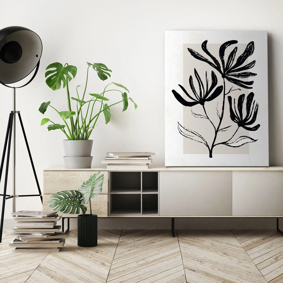 Quadro em tela - Esboço para o herbário - 50x70 cm