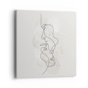 Quadro em tela - Emaranhados num abraço - 40x40 cm