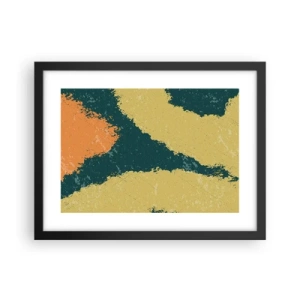 Pôster com moldura preta - Abstração – movimento lento - 40x30 cm