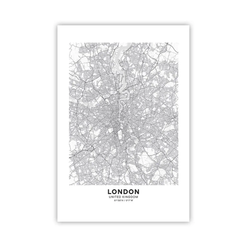 Pôster - Mapa do labirinto de Londres - 61x91 cm