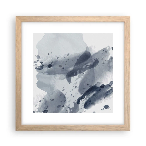 Pôster com moldura de carvalho claro - Um estudo da natureza da água - 30x30 cm