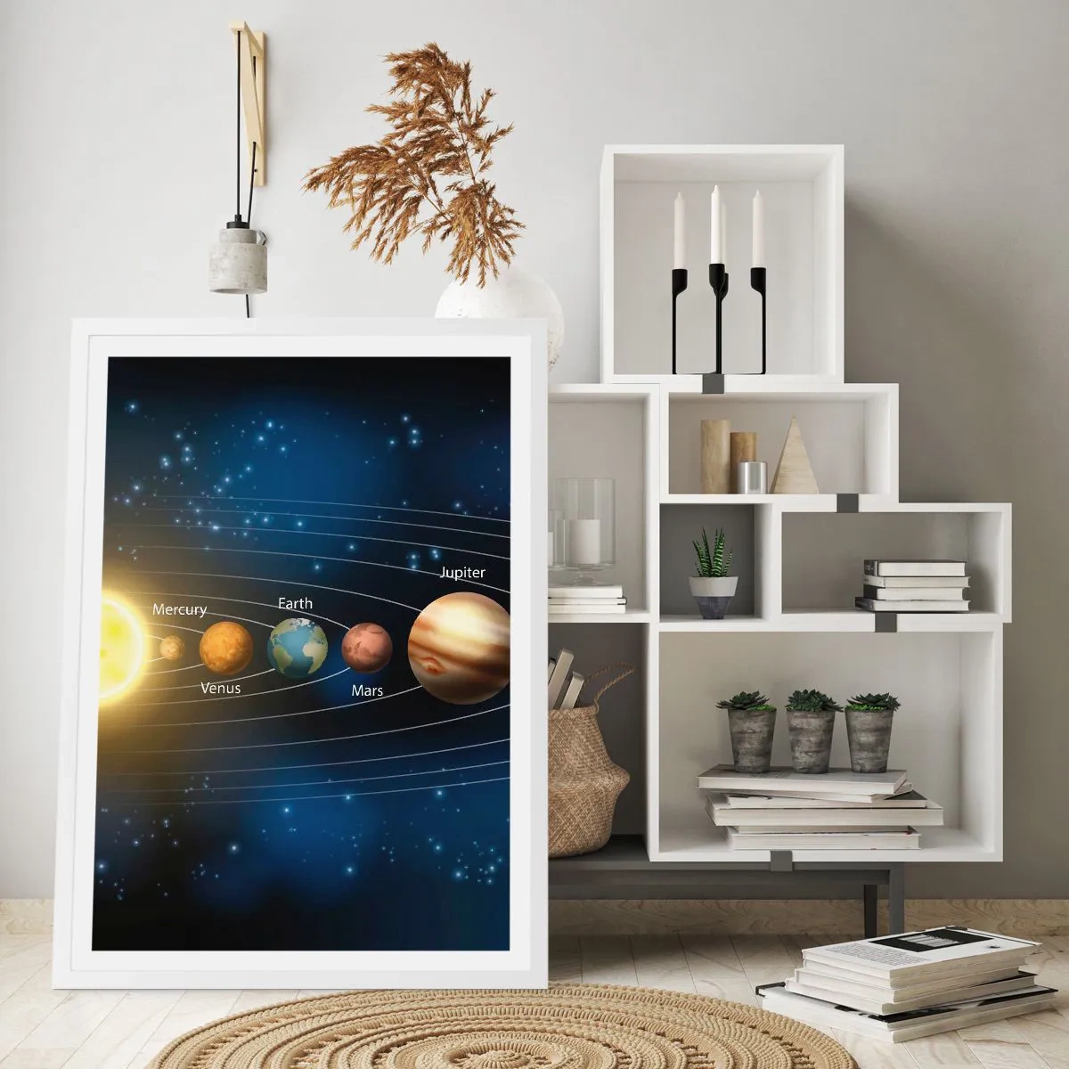 Pôster em moldura branca - Um de dez - 50x70 cm