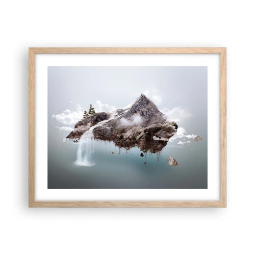 Pôster com moldura de carvalho claro - Pelos olhos de um surrealista - 50x40 cm