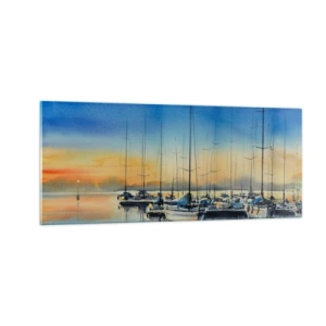 Quadro em vidro - Fim de um bom dia - 100x40 cm