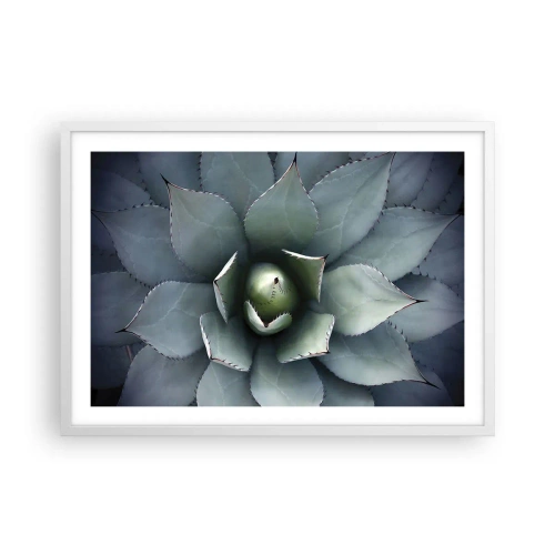 Pôster em moldura branca - Atrai e adverte - 70x50 cm