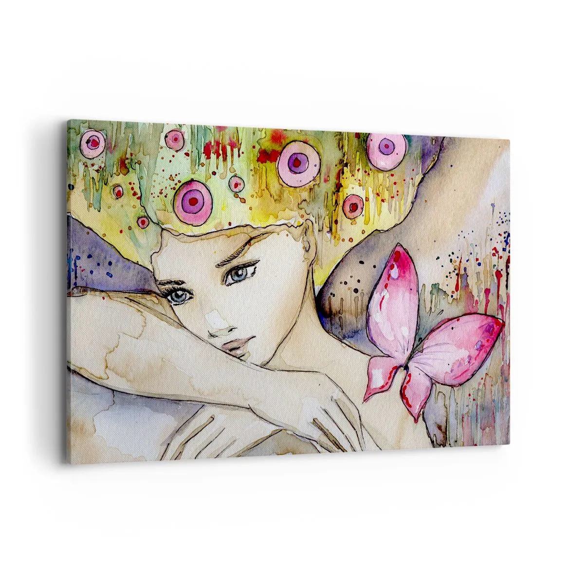 Quadro em tela - Princesa borboleta - 100x70 cm