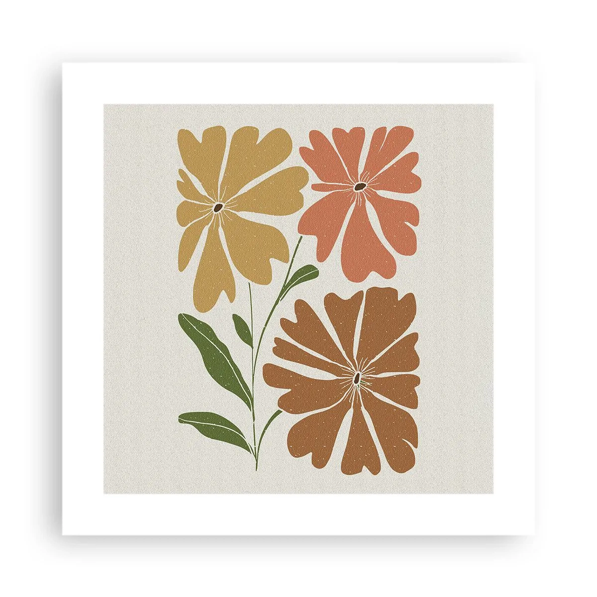 Pôster - Natureza e geometria - 40x40 cm