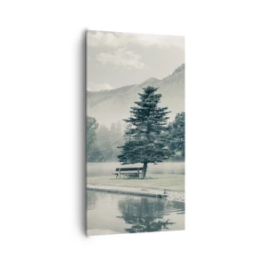 Quadro em tela - O lago ainda está a dormir - 65x120 cm