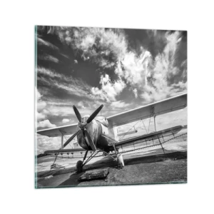 Quadro em vidro - Mal posso esperar! - 30x30 cm