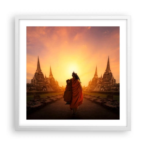 Pôster em moldura branca - Em paz para a eternidade - 50x50 cm