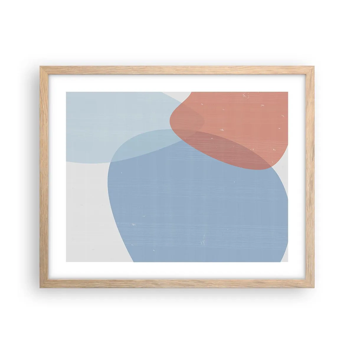 Pôster com moldura de carvalho claro - Relacionamentos pastel - 50x40 cm