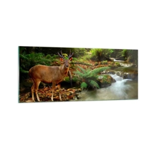 Quadro em vidro - Bem-vindo ao meu mundo - 100x40 cm