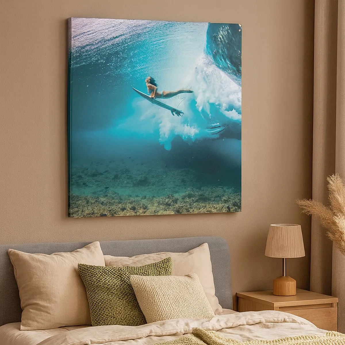 Quadro em tela - O mundo subaquático - 30x30 cm