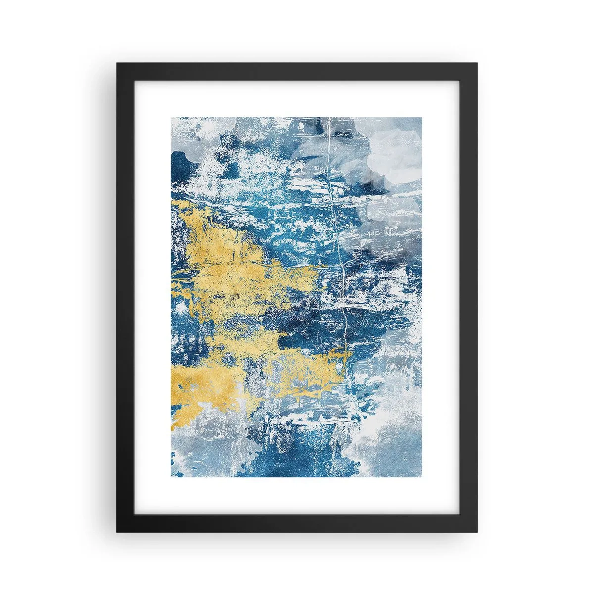 Pôster com moldura preta - Abstração cheia de clima - 30x40 cm