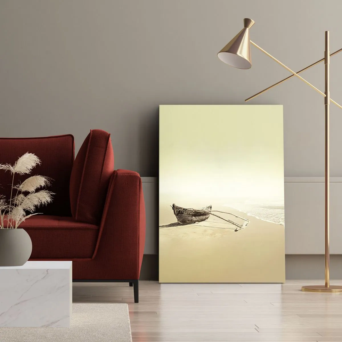 Quadro em tela - Memória dos mares do sul - 55x100 cm