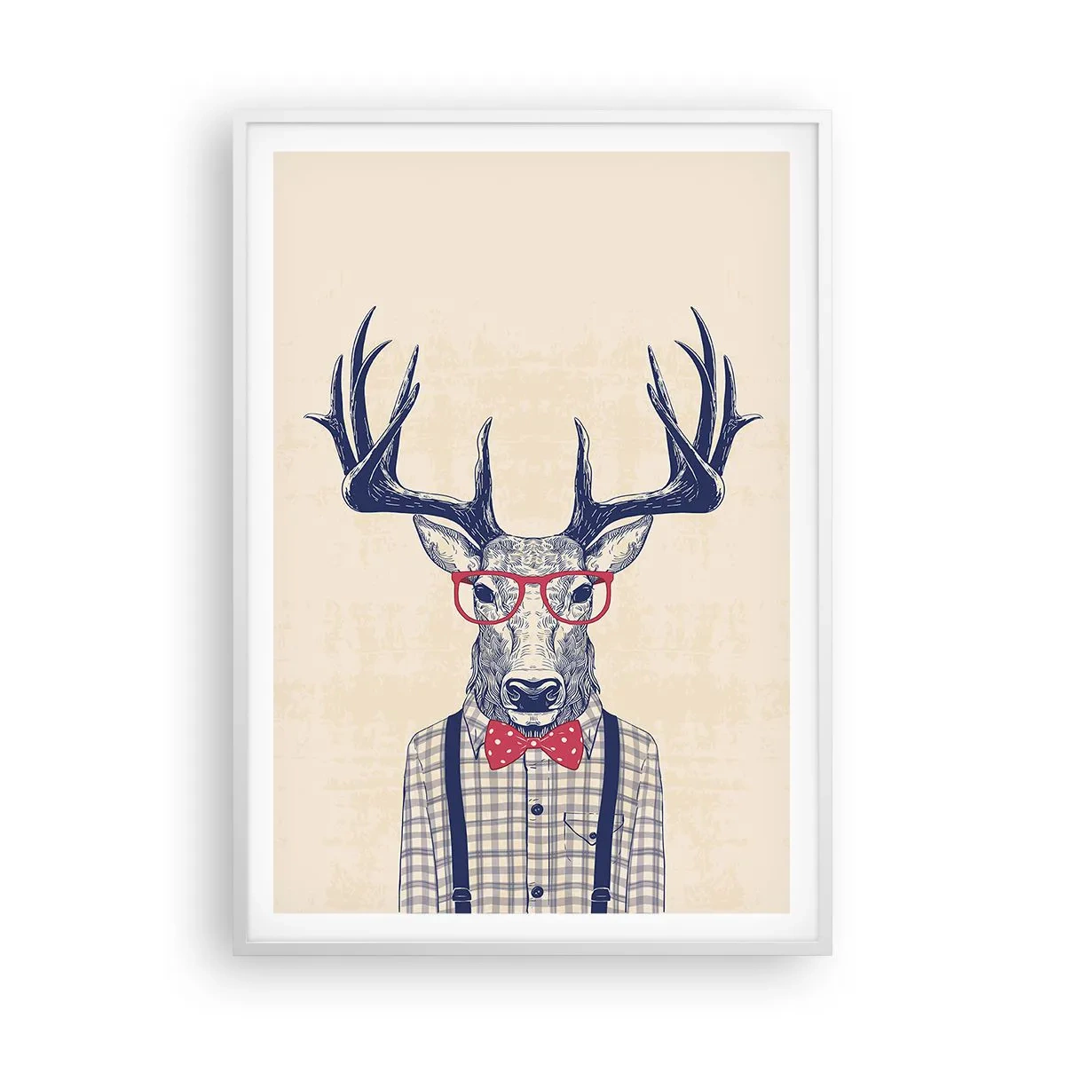 Pôster em moldura branca - Extravagância engraçada - 70x100 cm