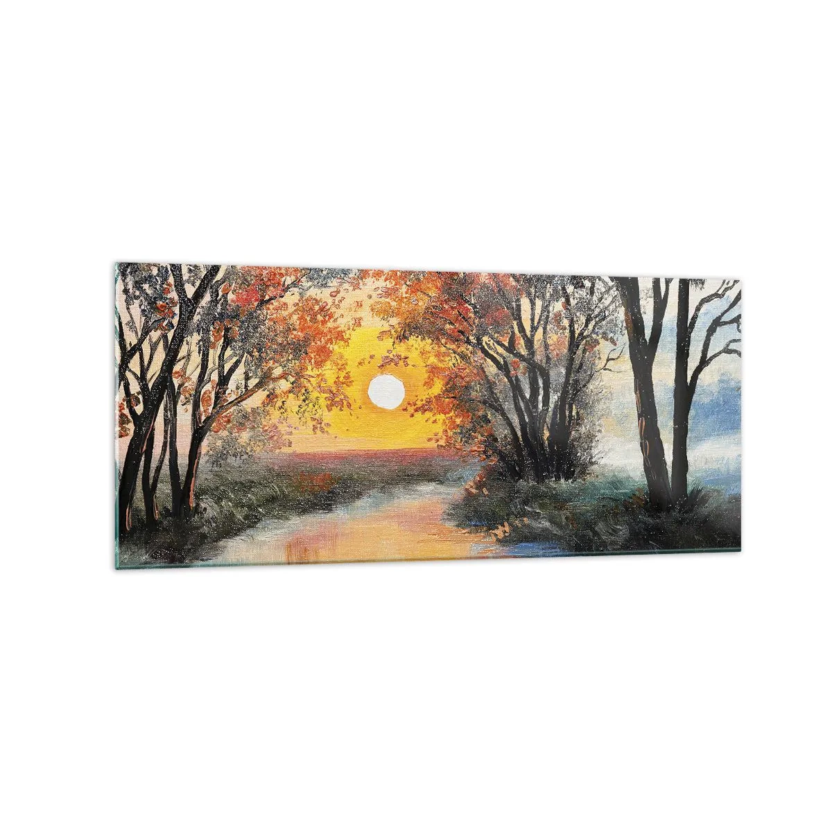 Quadro em vidro - Vibrações de outono - 120x50 cm