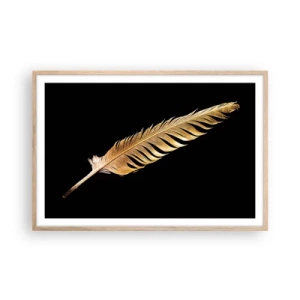 Pôster com moldura de carvalho claro - É uma pena - 91x61 cm