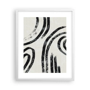 Pôster em moldura branca - Meio parado - 40x50 cm