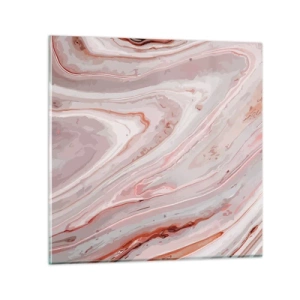 Quadro em vidro - Rosa líquido - 40x40 cm