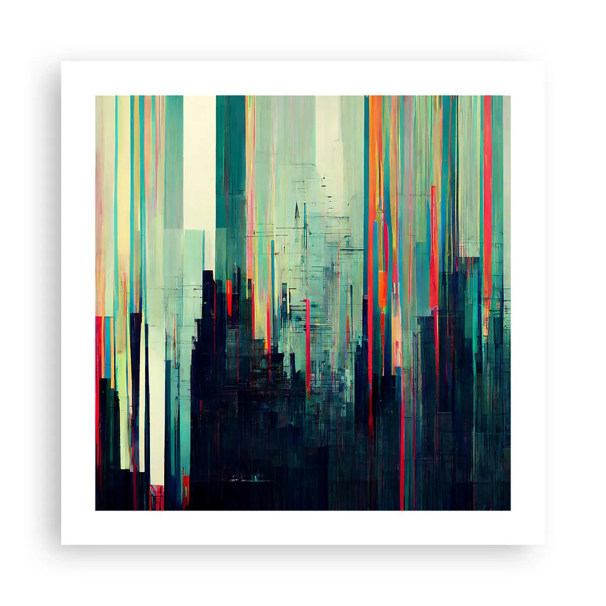 Pôster - Cidade futurista - 50x50 cm