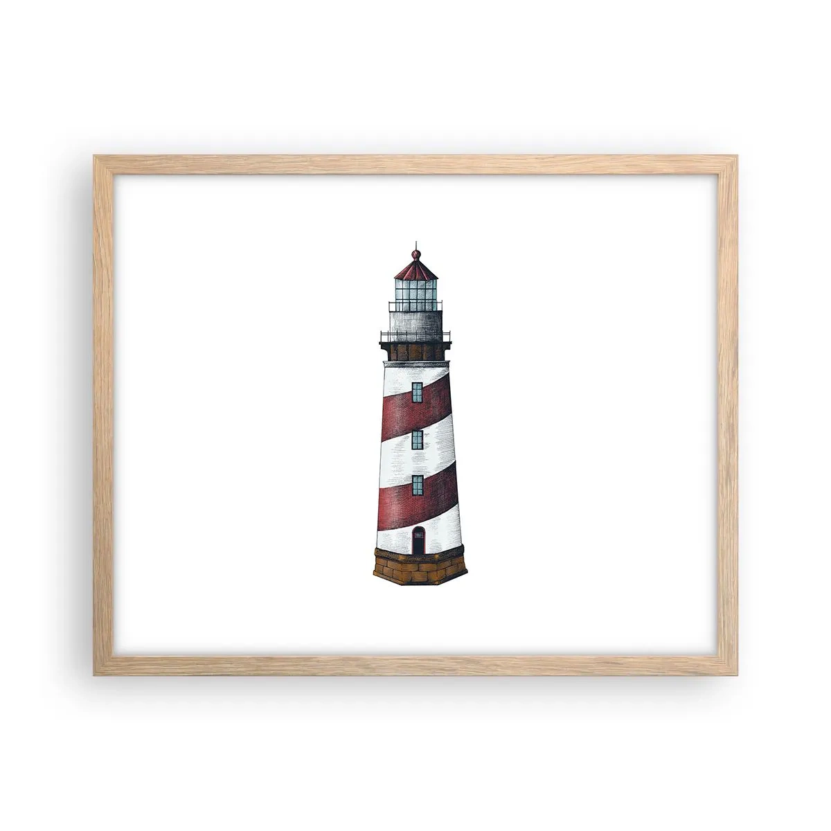 Pôster com moldura de carvalho claro - Sempre em guarda - 50x40 cm