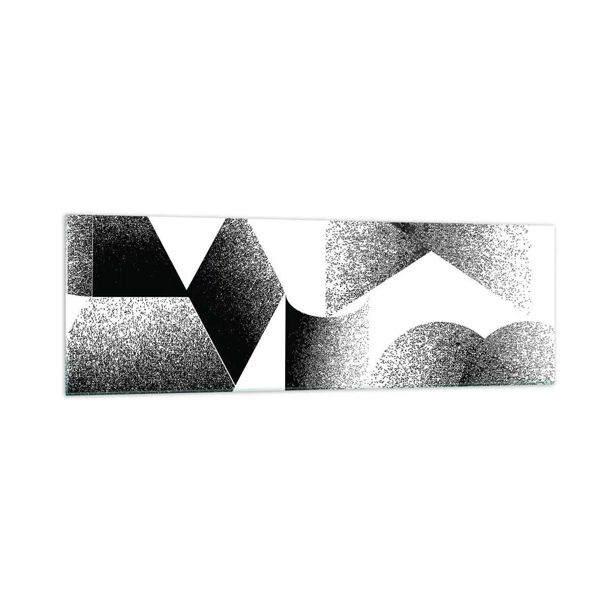 Quadro em vidro - Ângulos e ovais - 160x50 cm