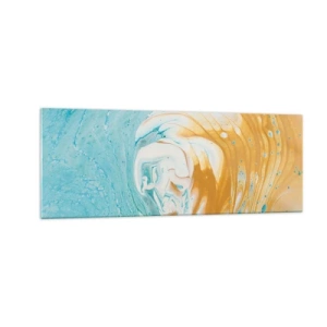 Quadro em vidro - Vórtice em pastel - 140x50 cm