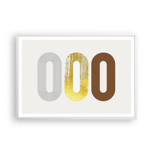 Pôster em moldura branca - Uuu! - 100x70 cm