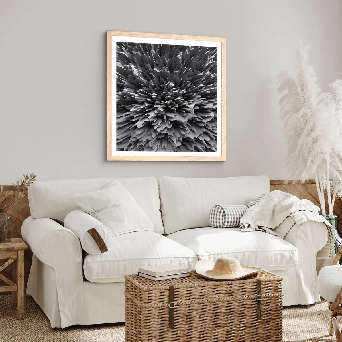 Pôster com moldura de carvalho claro - Não pode ficar mais difícil do que isso - 60x60 cm