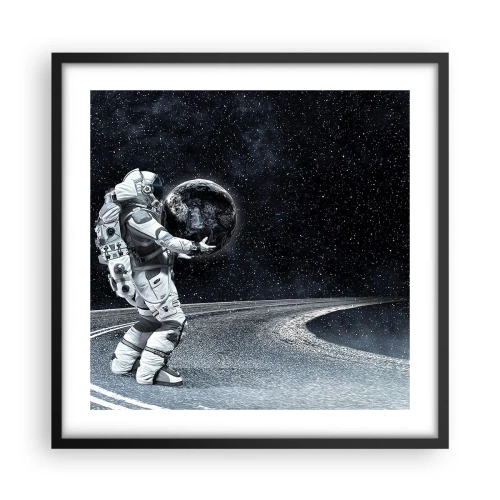 Pôster com moldura preta - Na Via Láctea - 50x50 cm