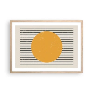 Pôster com moldura de carvalho claro - O poder da simplicidade - 70x50 cm