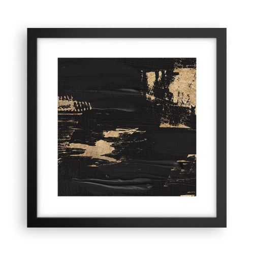 Pôster com moldura preta - Rastro de toque - 30x30 cm