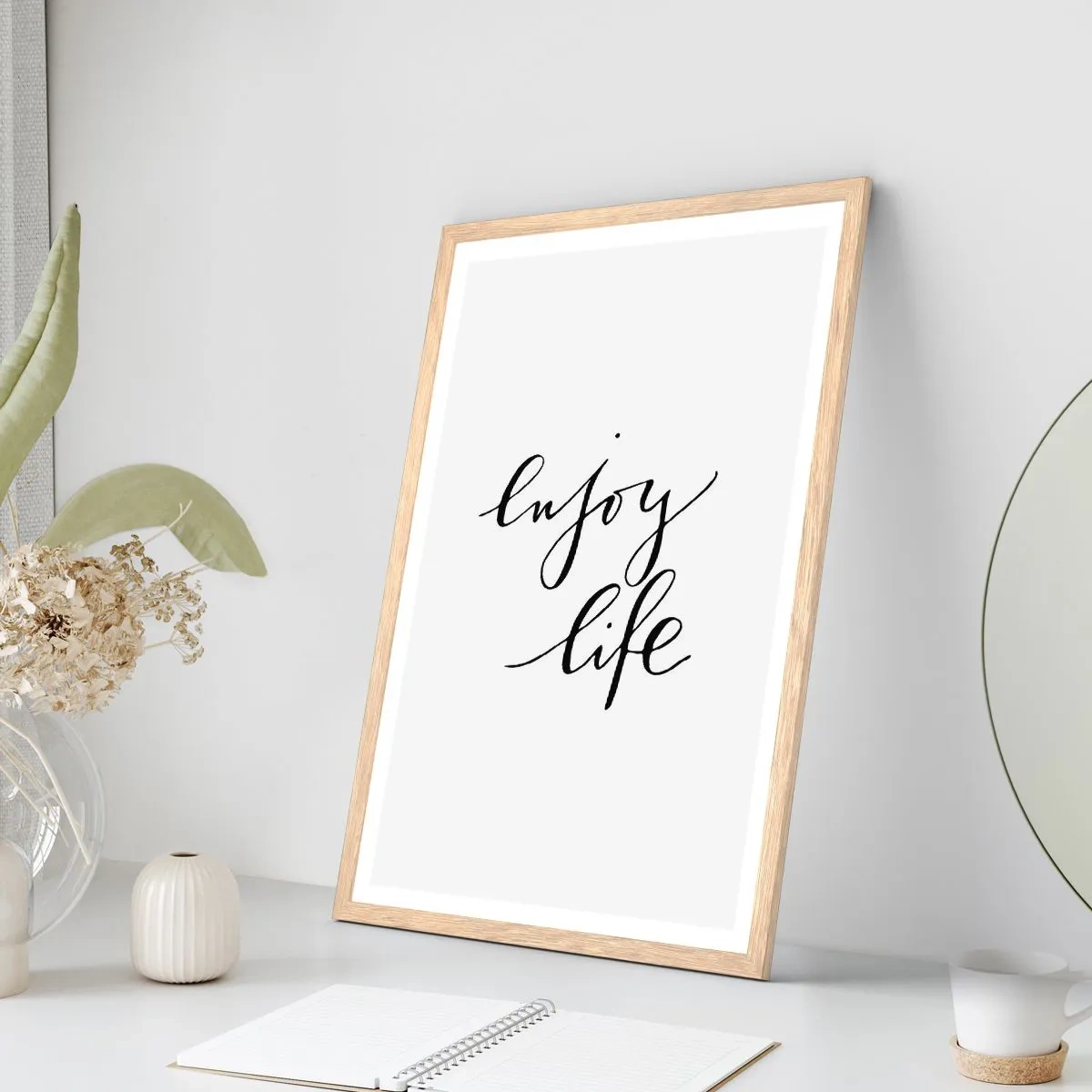 Pôster com moldura de carvalho claro - Nada mais... - 30x40 cm