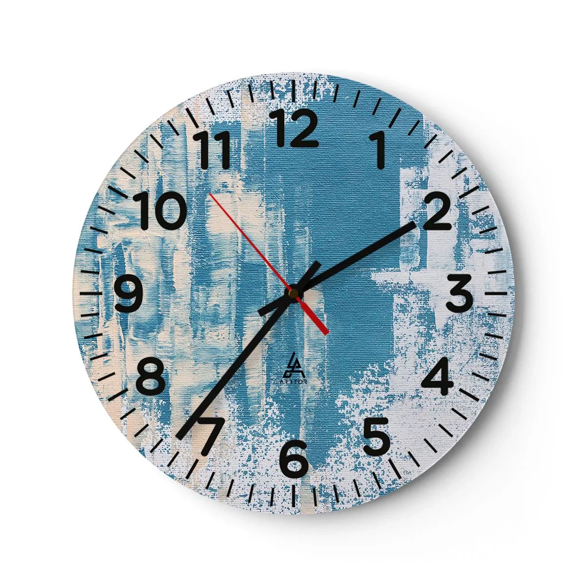 Relógio de parede - Relógio em vidro - Através da estalactite de gelo - 30x30 cm