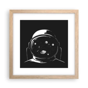 Pôster com moldura de carvalho claro - Bela Vista - 30x30 cm