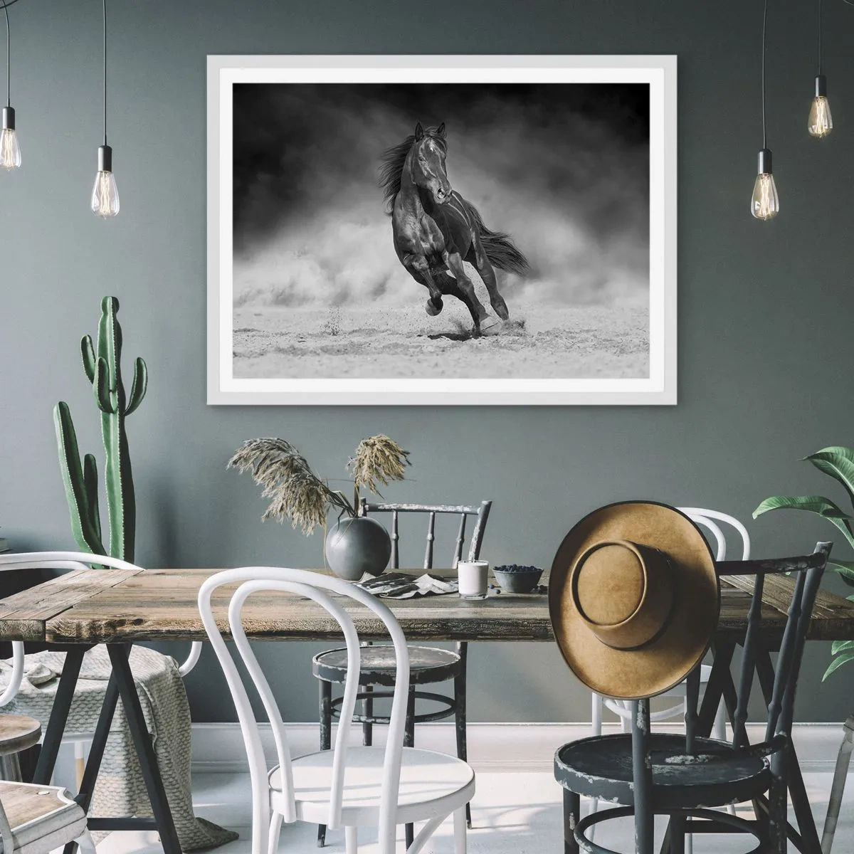 Pôster em moldura branca - Digno do próprio emir - 91x61 cm