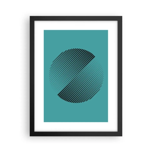 Pôster com moldura preta - Círculo – uma variação geométrica - 30x40 cm