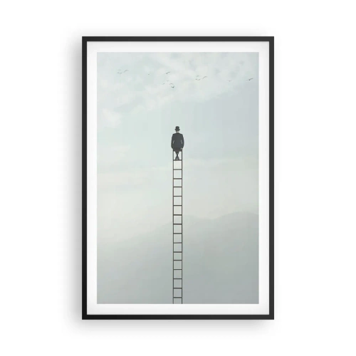 Pôster com moldura preta - Vá além - 61x91 cm