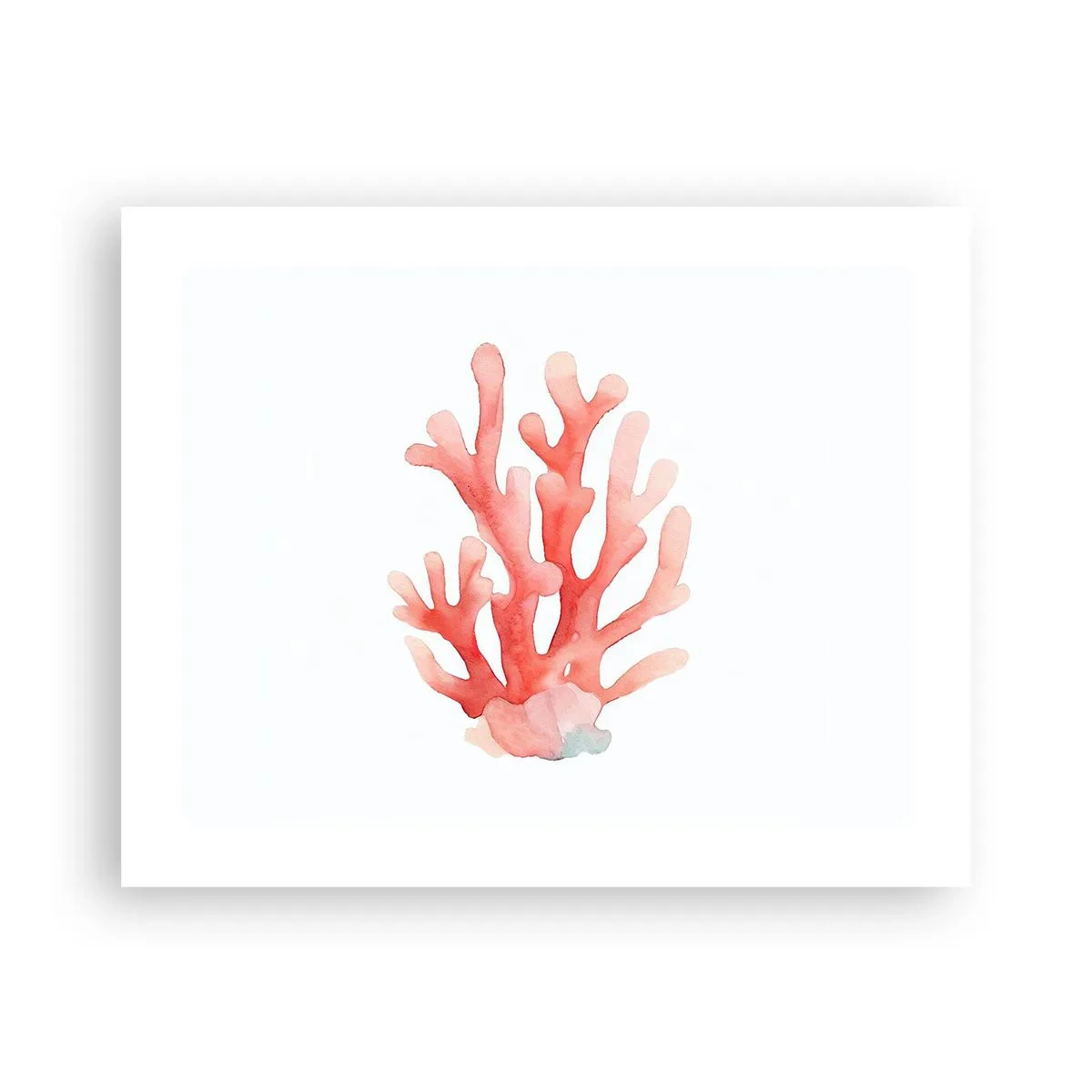 Pôster - Coral de cor coral - 50x40 cm