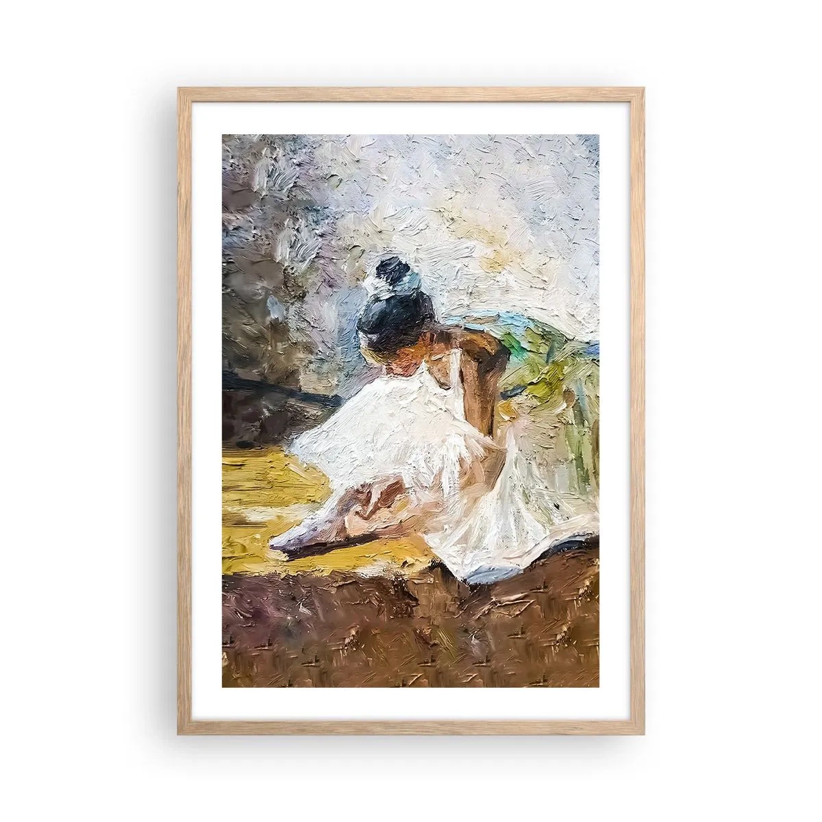 Pôster com moldura de carvalho claro - Do quadro de Degas - 50x70 cm